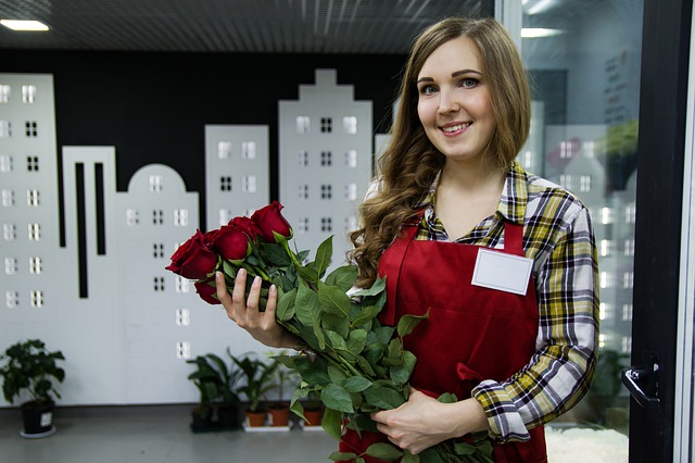 prodavačka květin